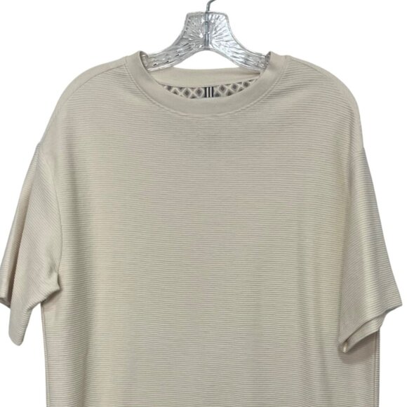 Denim & Flower Ricky Singh Textured Tshirt Mens Small Beige New Relaxed Fit - Picture 3 of 12